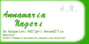 annamaria mageri business card